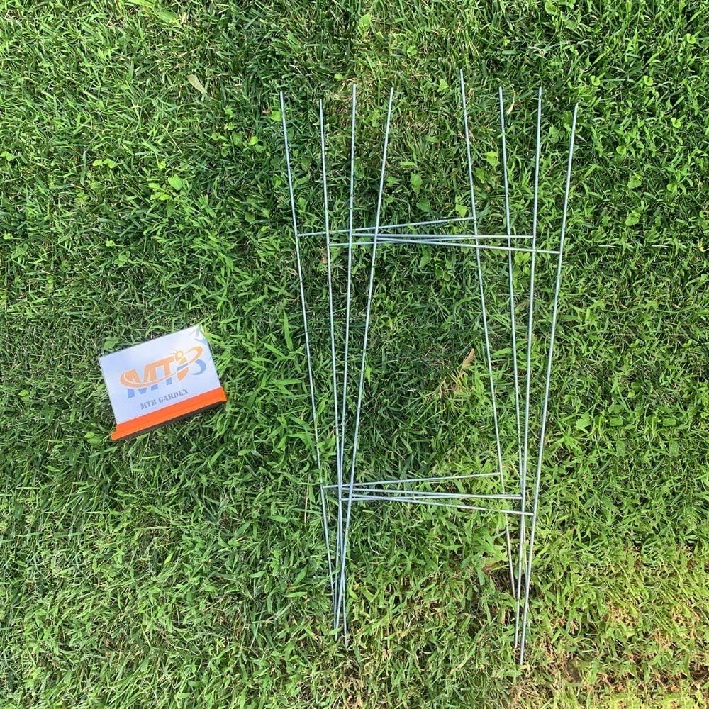 Heavy Duty 9 Gauge Yard Sign Stakes – 10 Pack 30×10 Inch with No Hardware