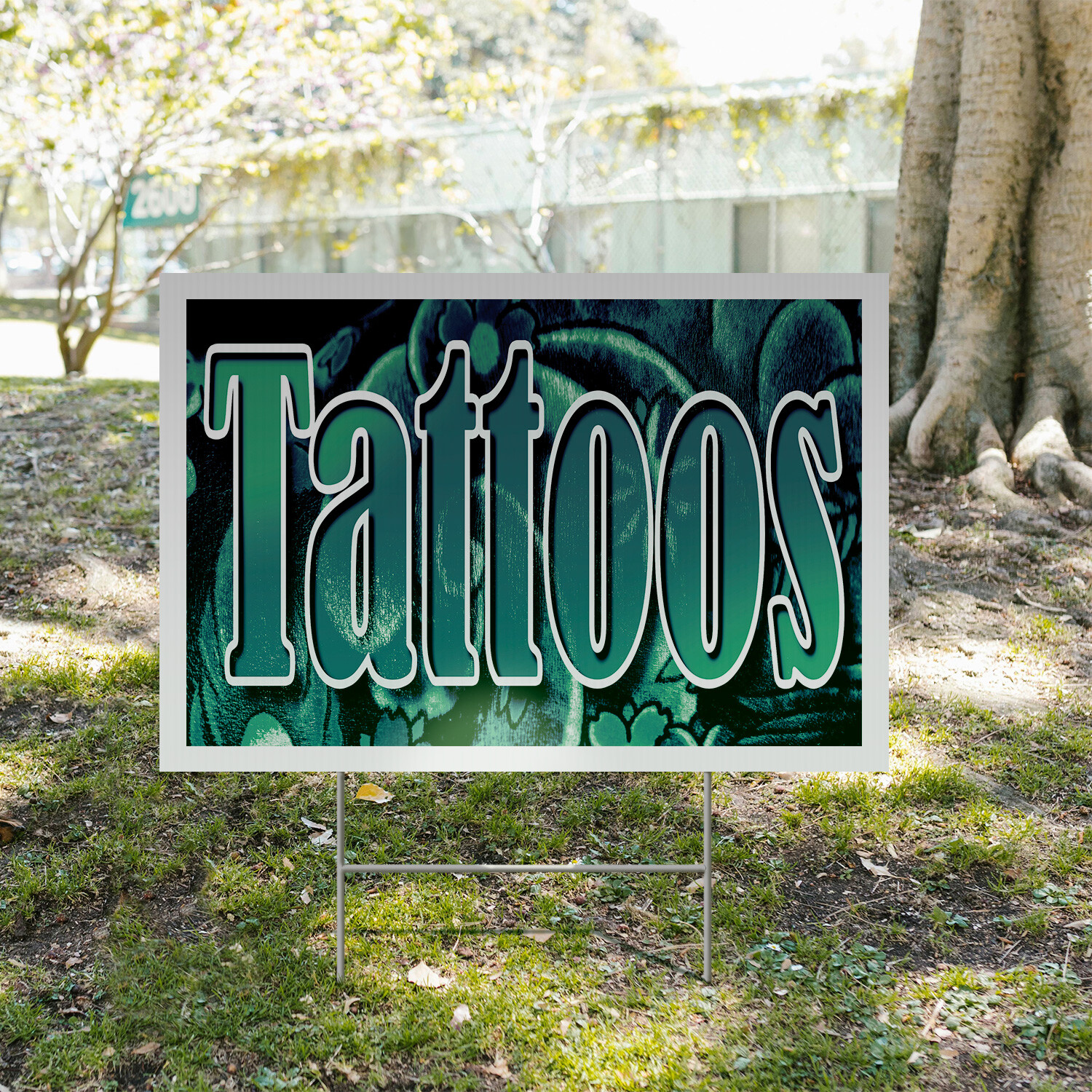 Tattoos Yard Sign Professional Services, Artistic Designs, Clear Messaging
