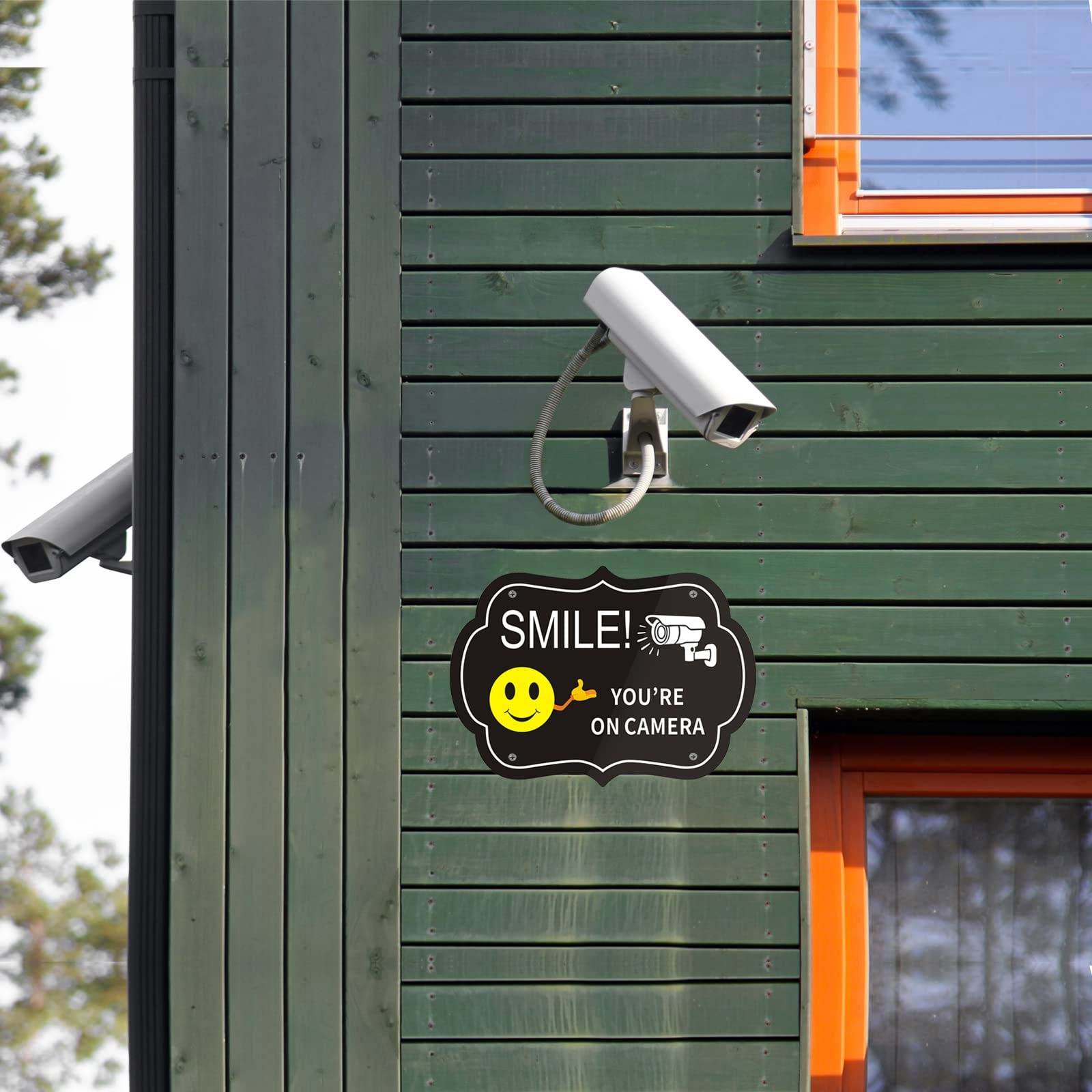 Smile Your on Camera Signs, Video Surveillance Signs Outdoor, 10×7 Inch Rust …