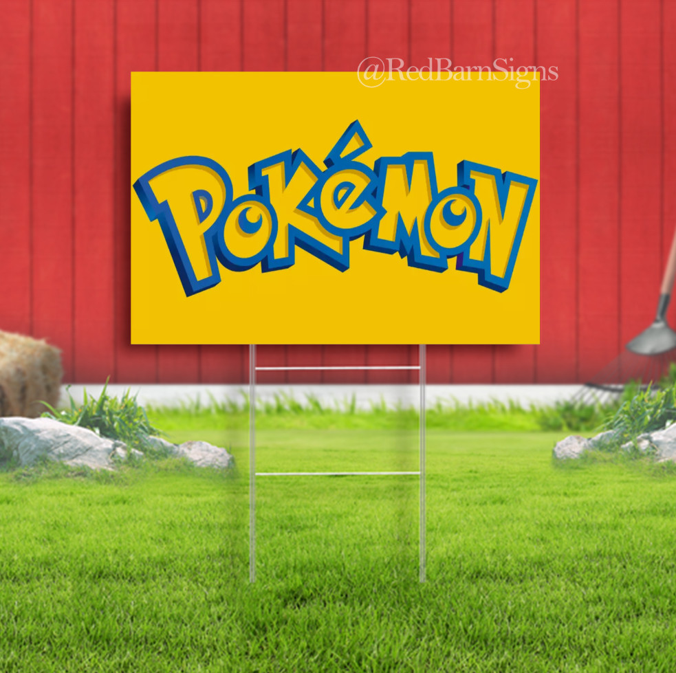 Pokemon Indoor Outdoor Yard Sign