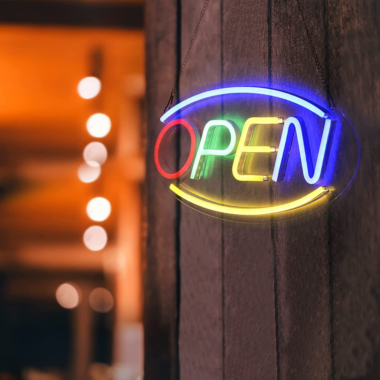 Wall Mount Electric Neon Open Sign LED Light Ultra Bright Business Store Sign