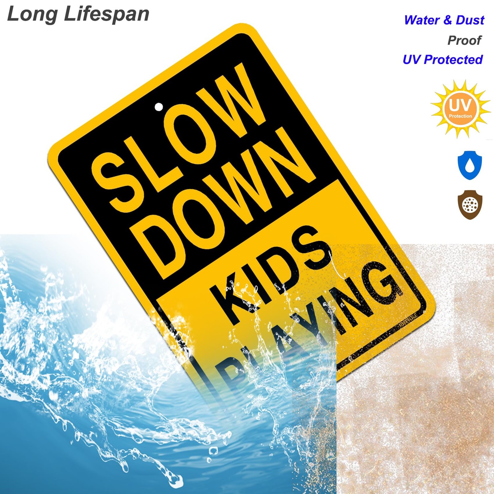 Slow Down Kids Playing Sign,18 x12 Inches Children at Play Sign for Street, R…