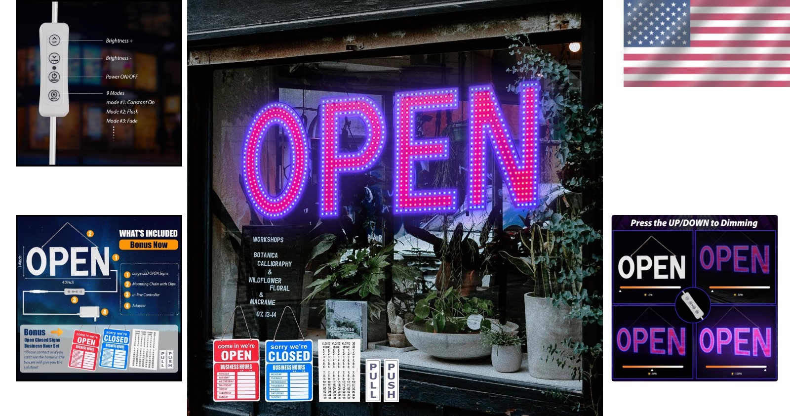 Energy Efficient Open Sign for Office