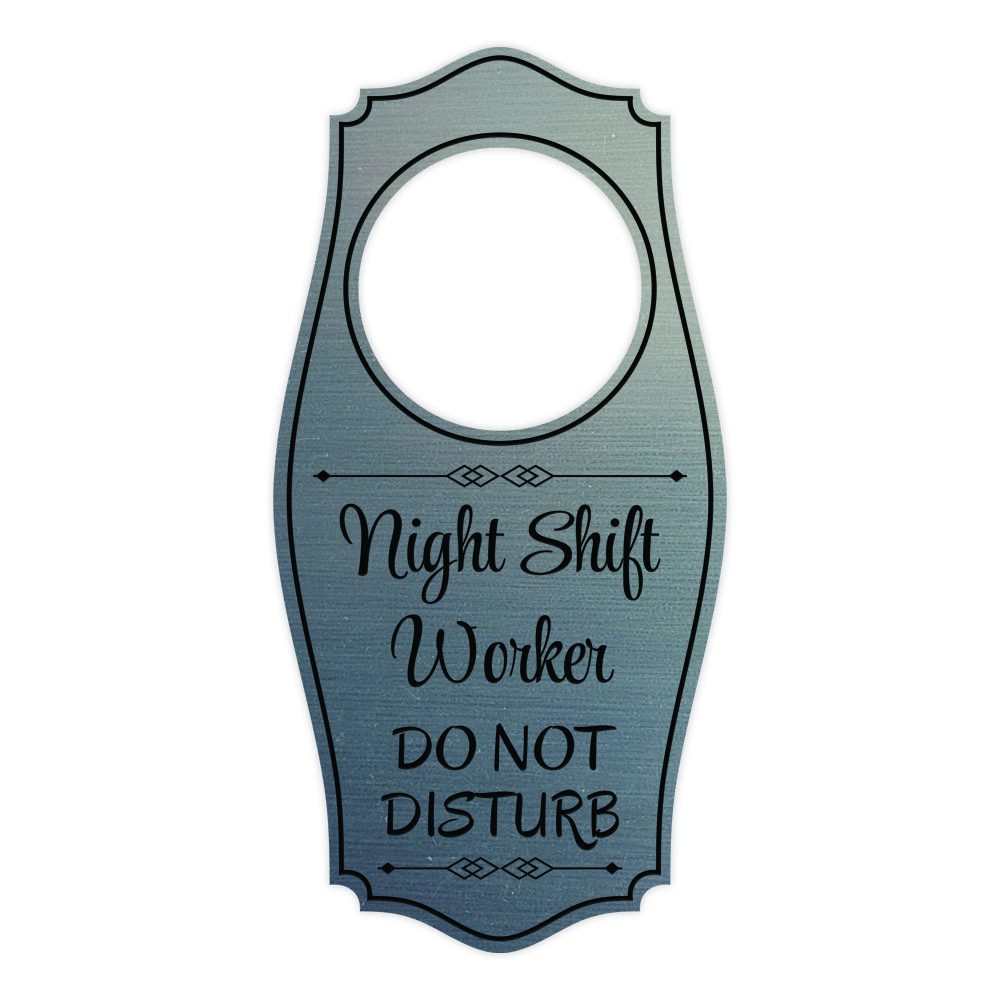 Night Shift Worker Do Not Disturb Door Hanger | House or Business Door Sign