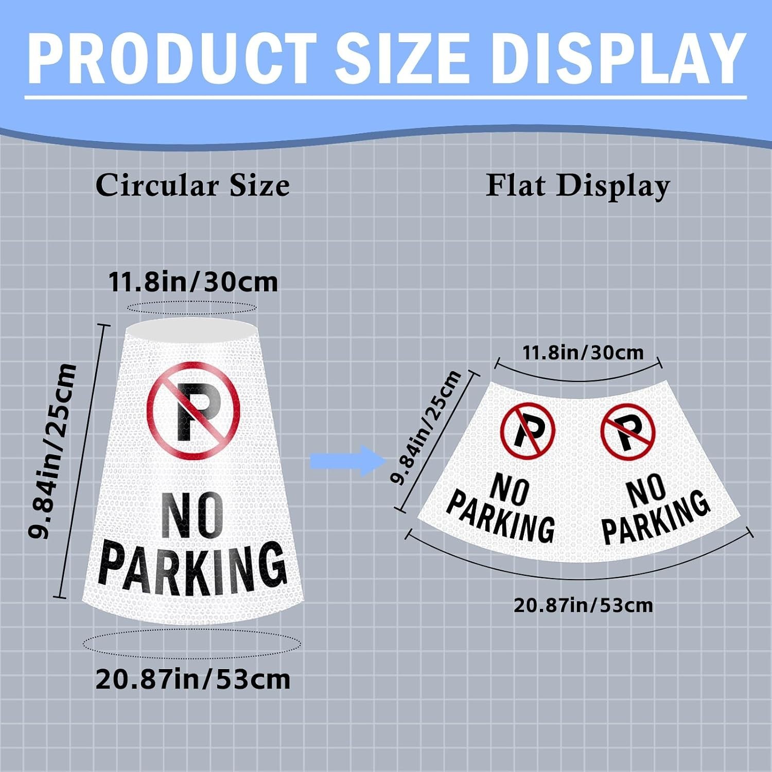 High Visibility Reflective Cone Sleeves 2 Pack – Essential for Traffic Safety