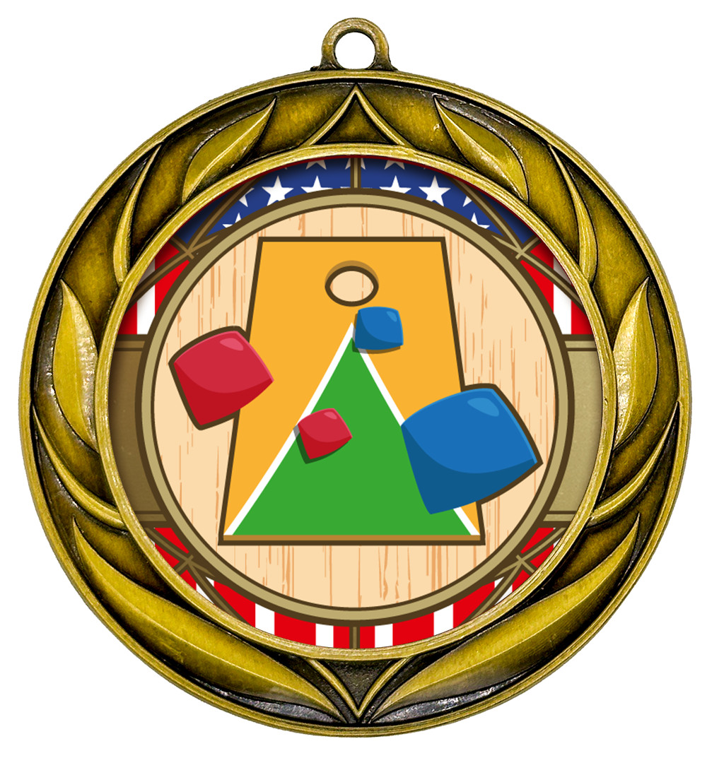 All Quality Wreath Design Cornhole Medal – 1st, 2nd, 3rd Place