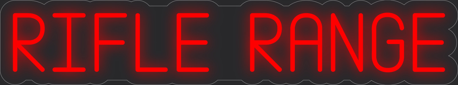 Rifle range Neon LED Sign Business Wall Decor Lighted Store Sign 36 x 7 in.