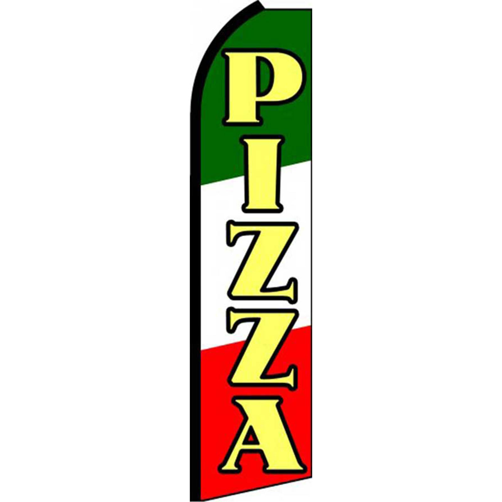 Pizza 3 ft X 11 1/2 ft Polyester Swooper Flag