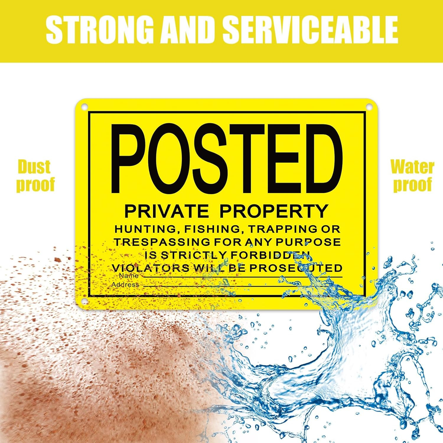 8 Pcs Posted No Trespassing Signs Private Property 10 x 7 Inch Metal No Hunting