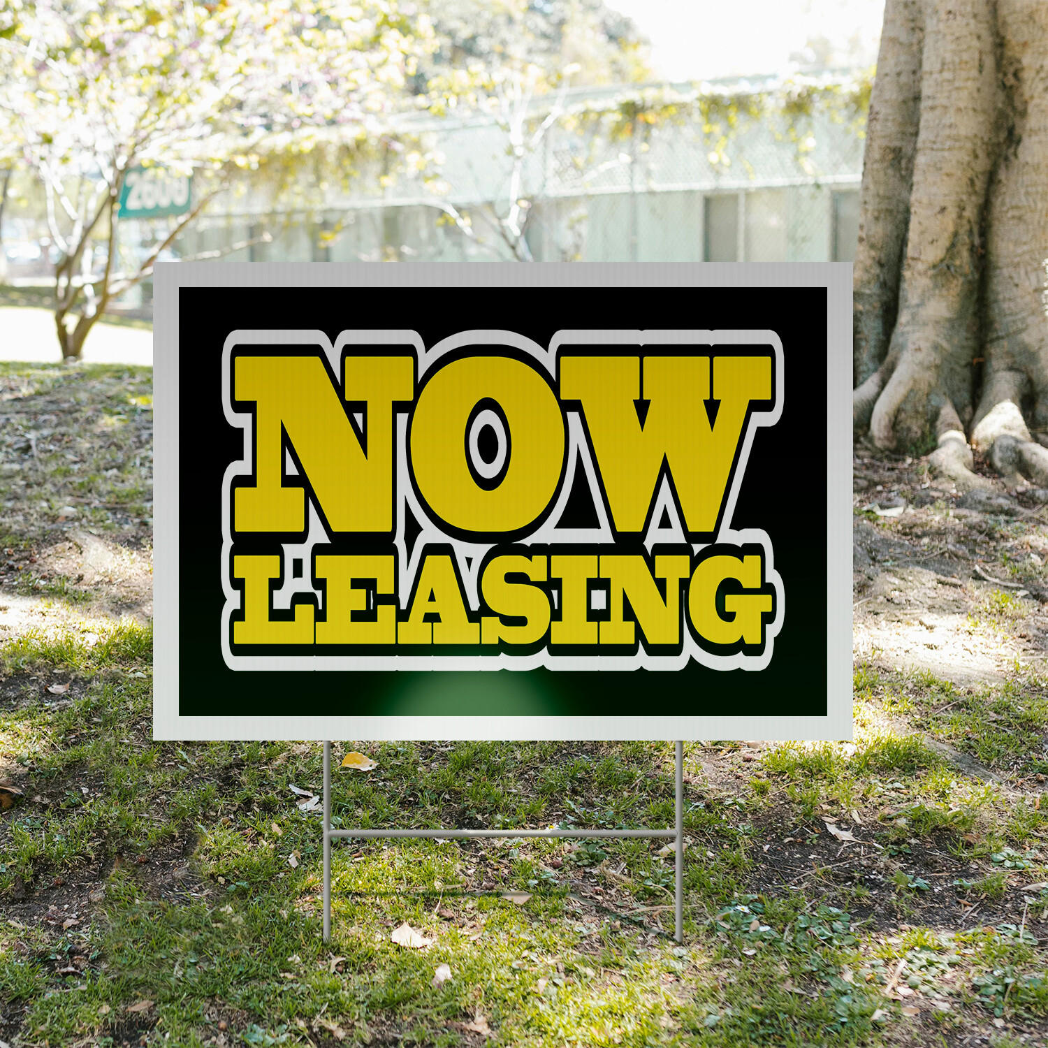 Now Leasing Yard Sign Property Rentals, Apartment Promotions, Clear Messaging