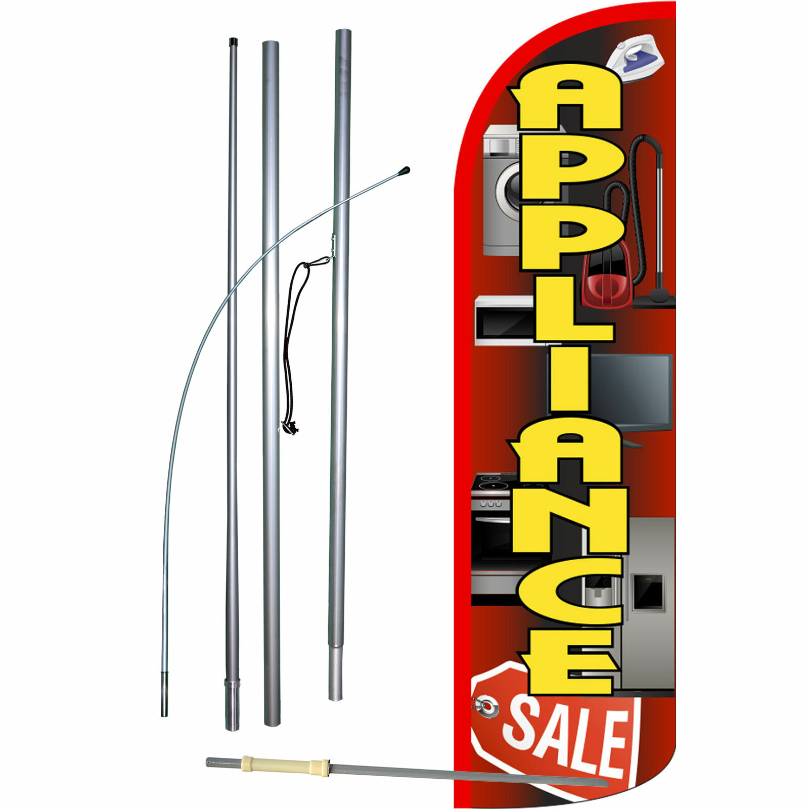 Appliance Sale Flag Flutter Feather Banner Swooper Extra Wide Windless Bundle