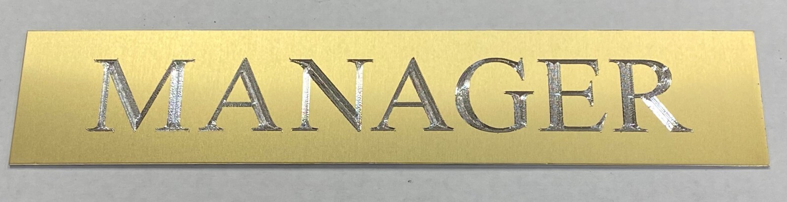 Engraved 10×2 8×2 Custom Name Plate Office Wall Door Desk Metal Sign Plaque