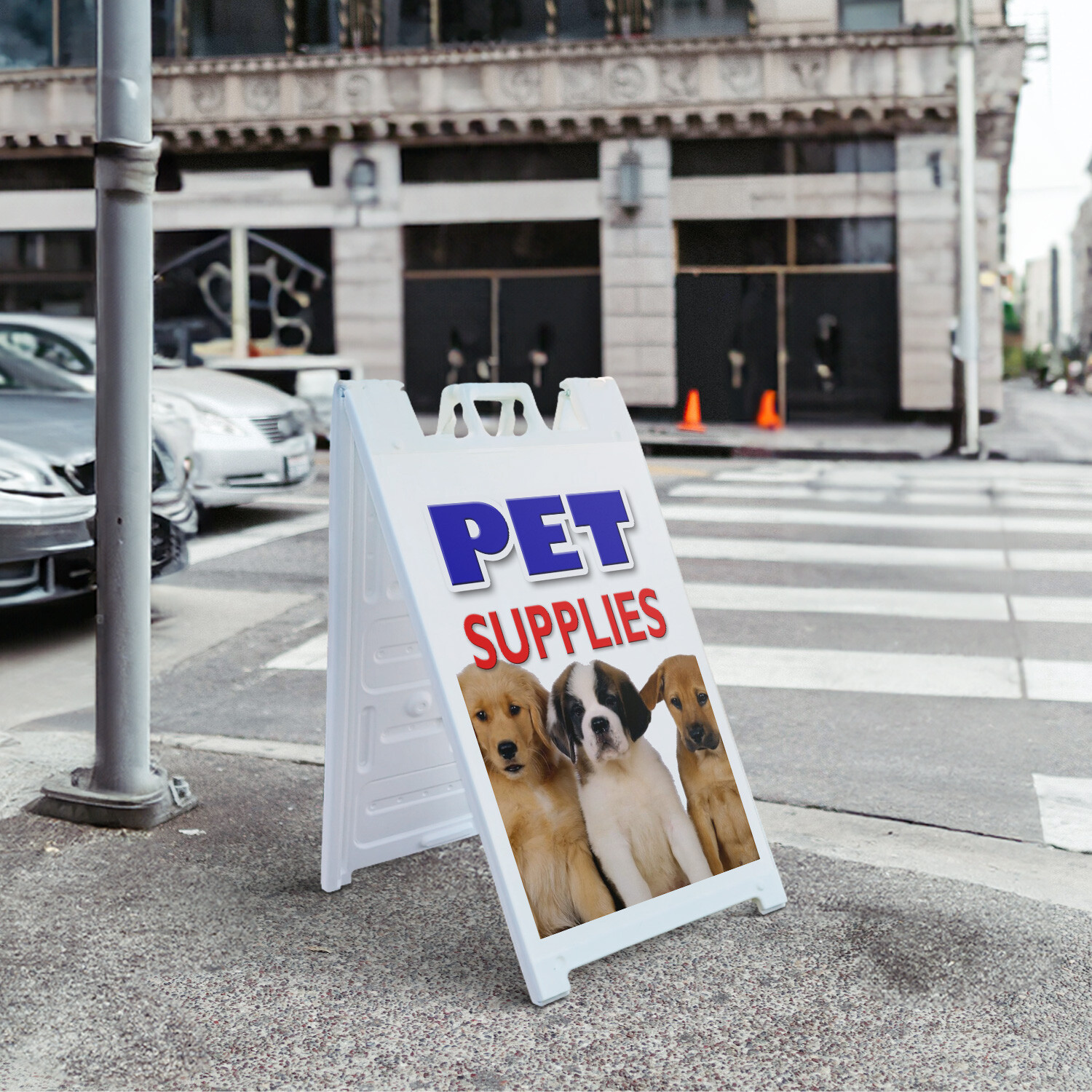 A-frame Sidewalk Pet Supplies 24″ x 36″ Double Sided A-Frame Sidewalk Sign