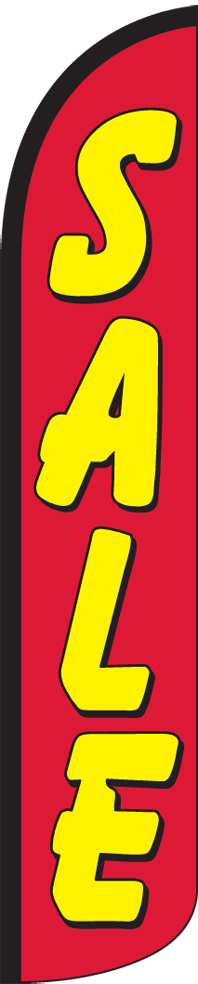 Sale Red/Yellow Windless Full Sleeve Swooper Flag Feather Banner