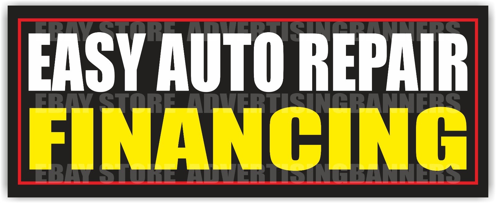 EASY AUTO REPAIR FINANCING Advertising Banner Vinyl Mesh Sign Service Cash