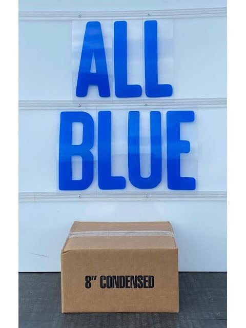Outdoor Flexible Sign Letters Condensed Style | 8″ x 8-15/16″ | Blue | 300 ct