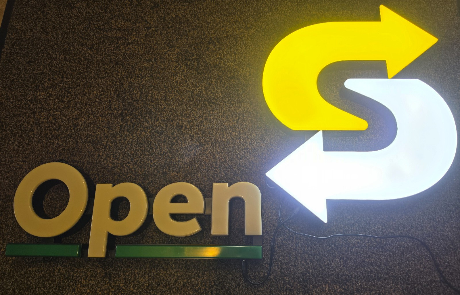 Subway Indoor LED Open Sign Display & Wireless Remote Authentic