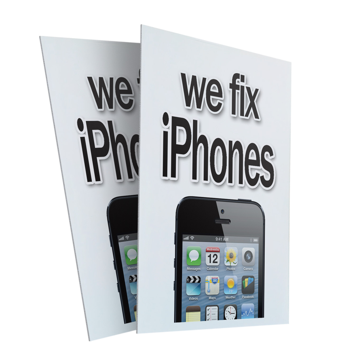 A-frame Sidewalk We Fix Iphones 24″ x 36″ Double Sided A-Frame Sidewalk Sign