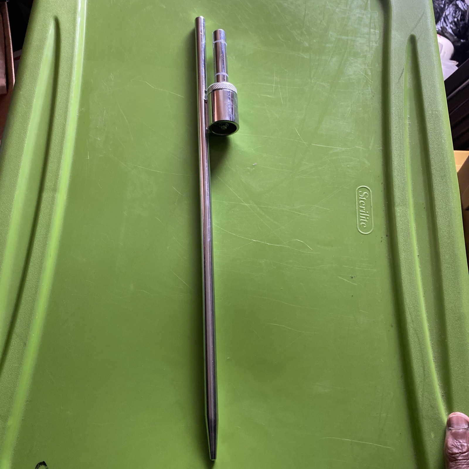 19.5-inch Ground Stake Stainless Steel Spike w/ Sleeve Bearing Fits Flutter flag