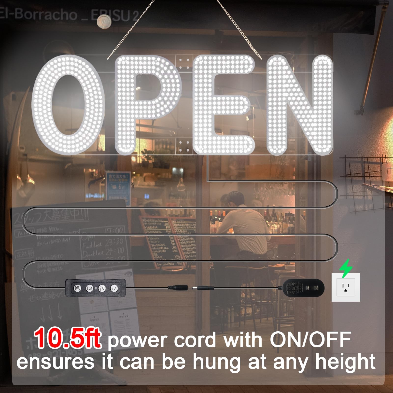 KENFARI 30″x10″ Open Sign, LED Open Sign for Business, Ultra Bright Dimmable …