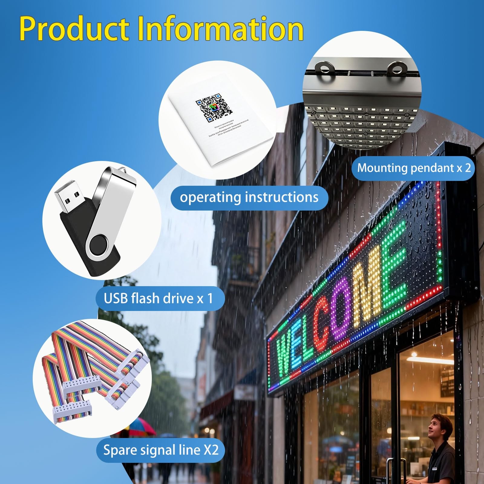 P10 Programmable Scrolling Led Sign Outdoor Digital Sign Display Message Board
