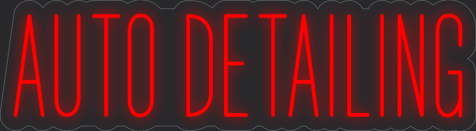 Auto detailing Neon LED Sign Business Wall Decor Lighted Store Sign 36 x 10 in.