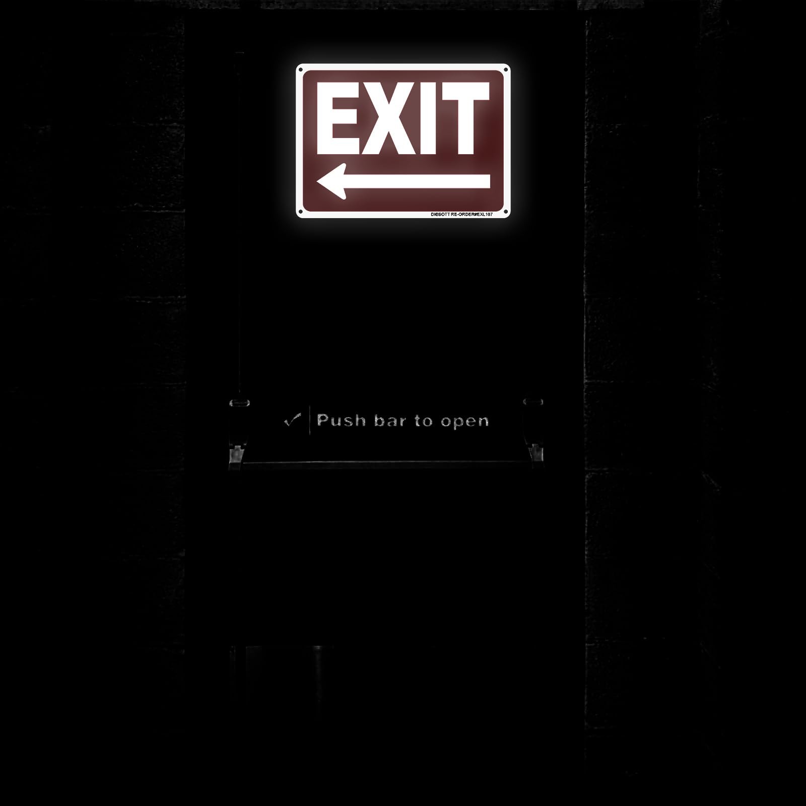 Exit Signs 2 Pack 10×7 Inch Aluminum Left Arrow Outdoor Indoor Weatherproof