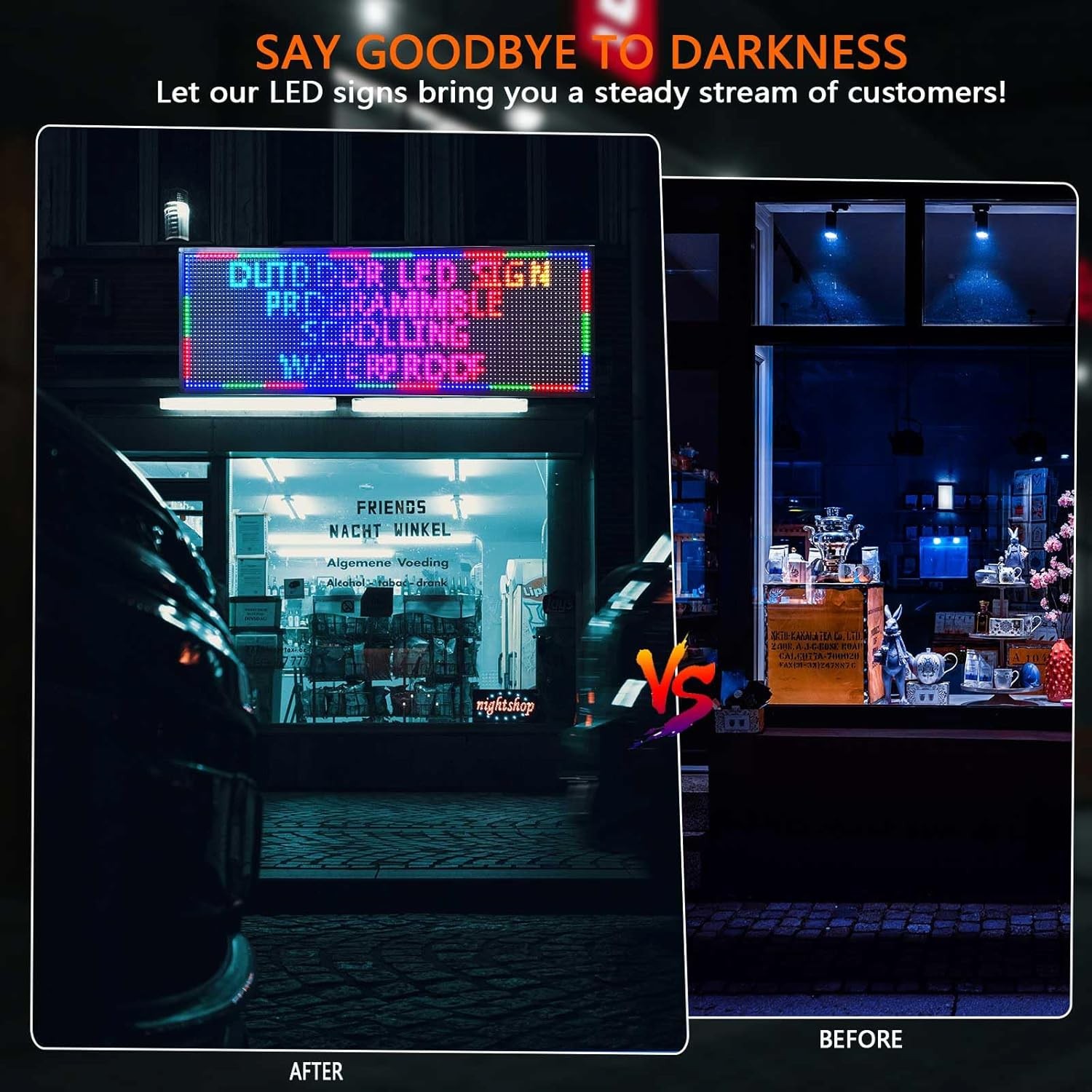 P10 LED Scrolling Sign 39×14 Full Color Wifi Programmable Outdoor Display Tool