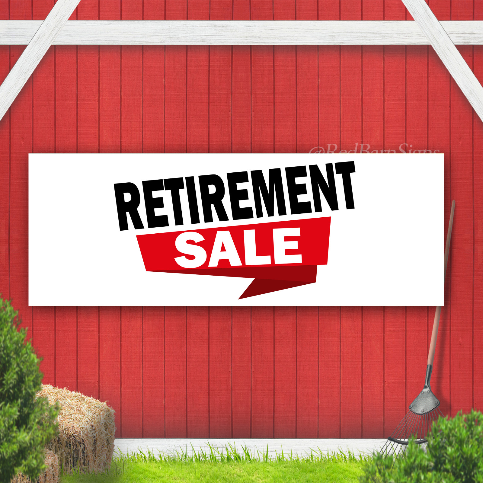 Retirement Sale Indoor Outdoor Vinyl Banner Design