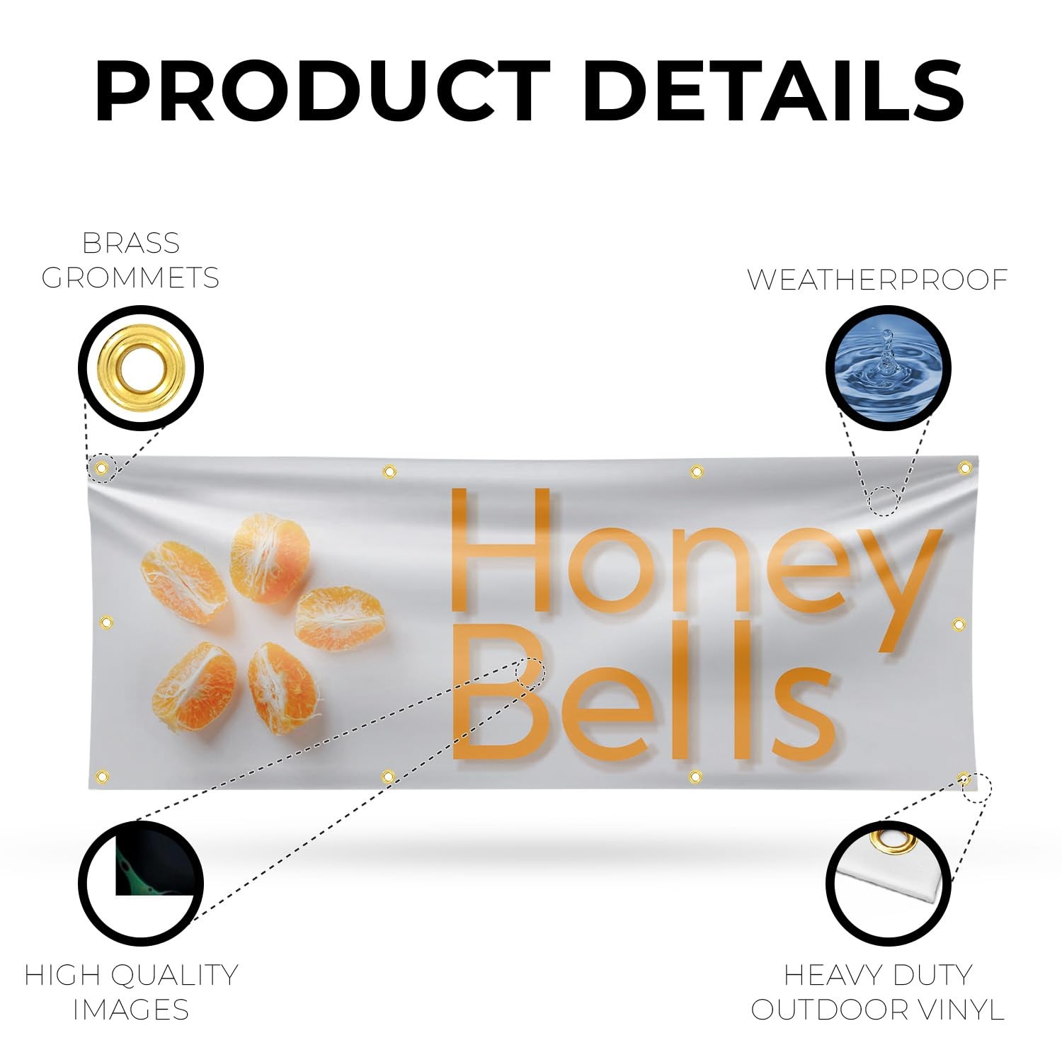 Signmission Honey Bells Banner Sign 36 X 96 13 Oz Vinyl Metal Single-Sided