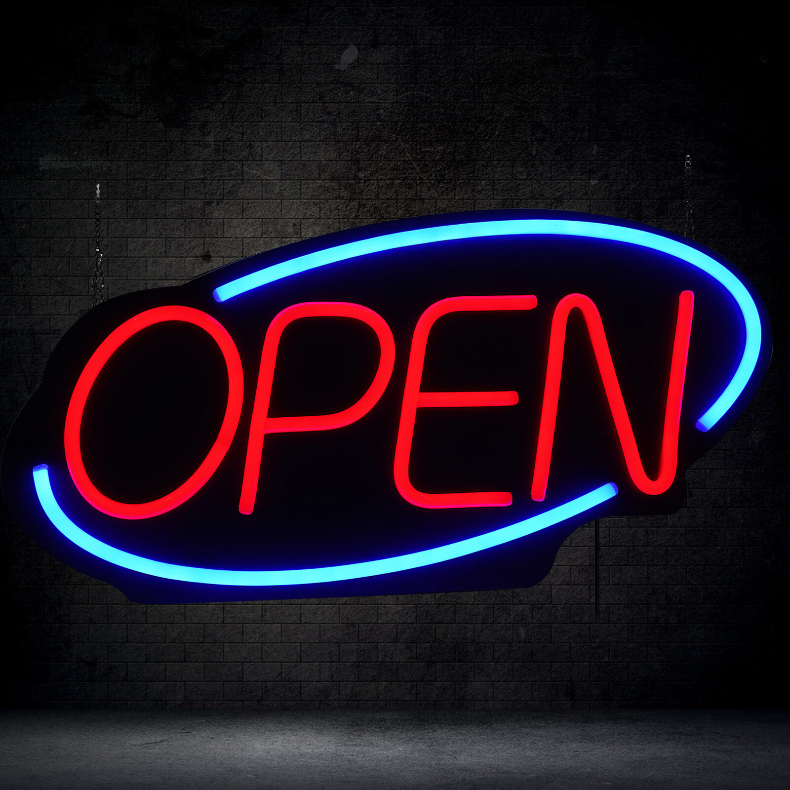 Large LED Open Sign Neon Light Bright for Restaurant Bar Pub Outside Wall Decor