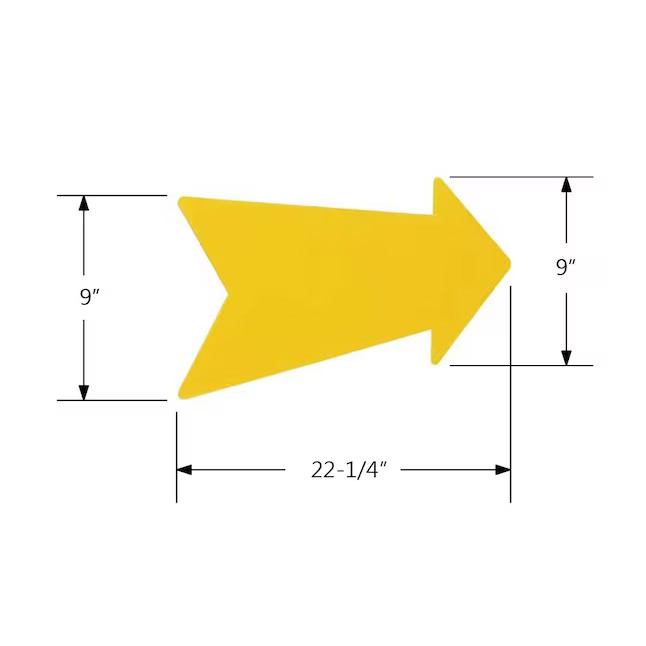 RELIABILT Direction Arrow 8-in x 23-in Plastic Information display Sign