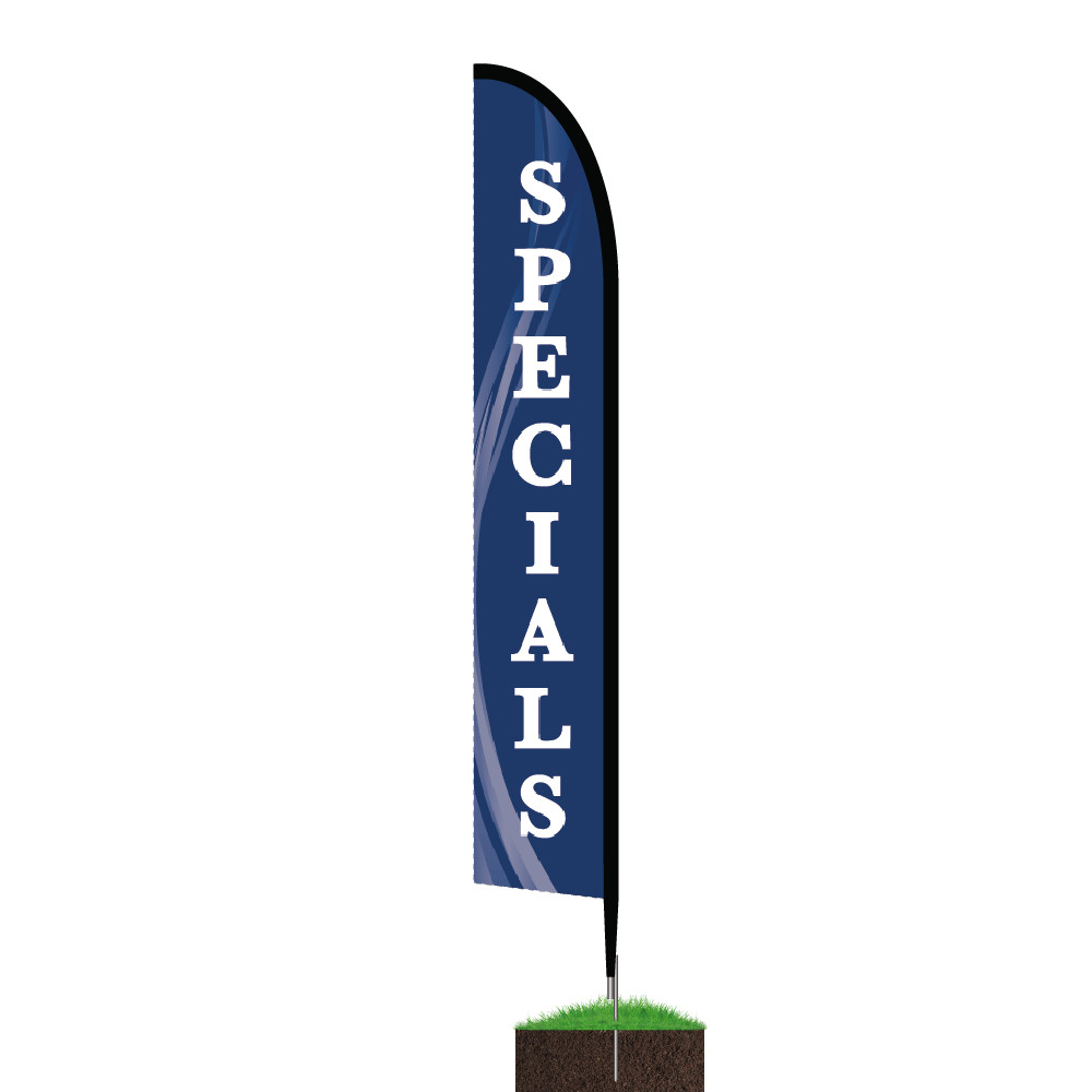 Double Sided Feather Flag Kit 14ft Specials Real Estate Business Car Dealer Sale