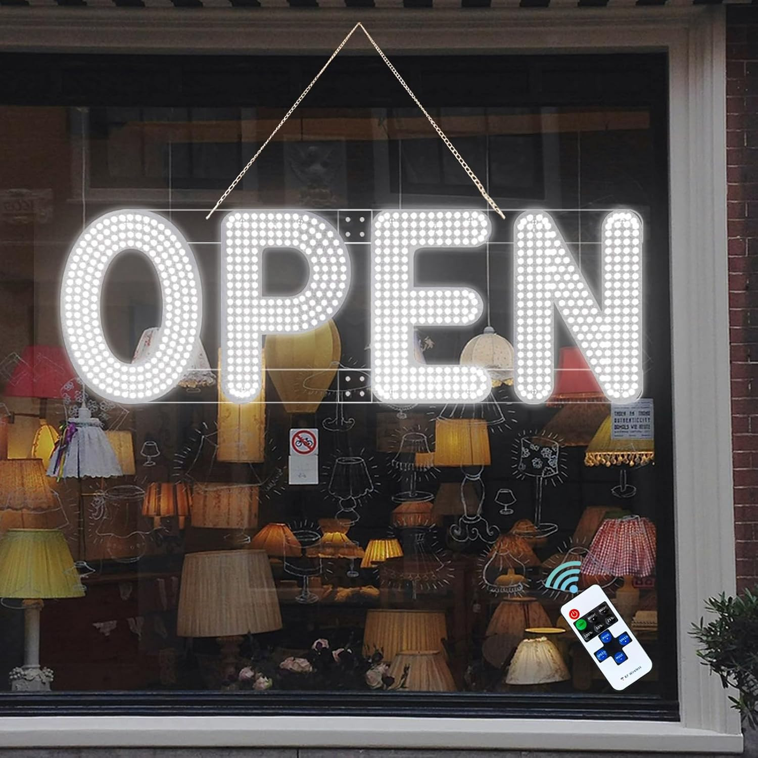 40″X14″ Open Sign, LED Open Sign for Business with Remote Control, Ultra Bright