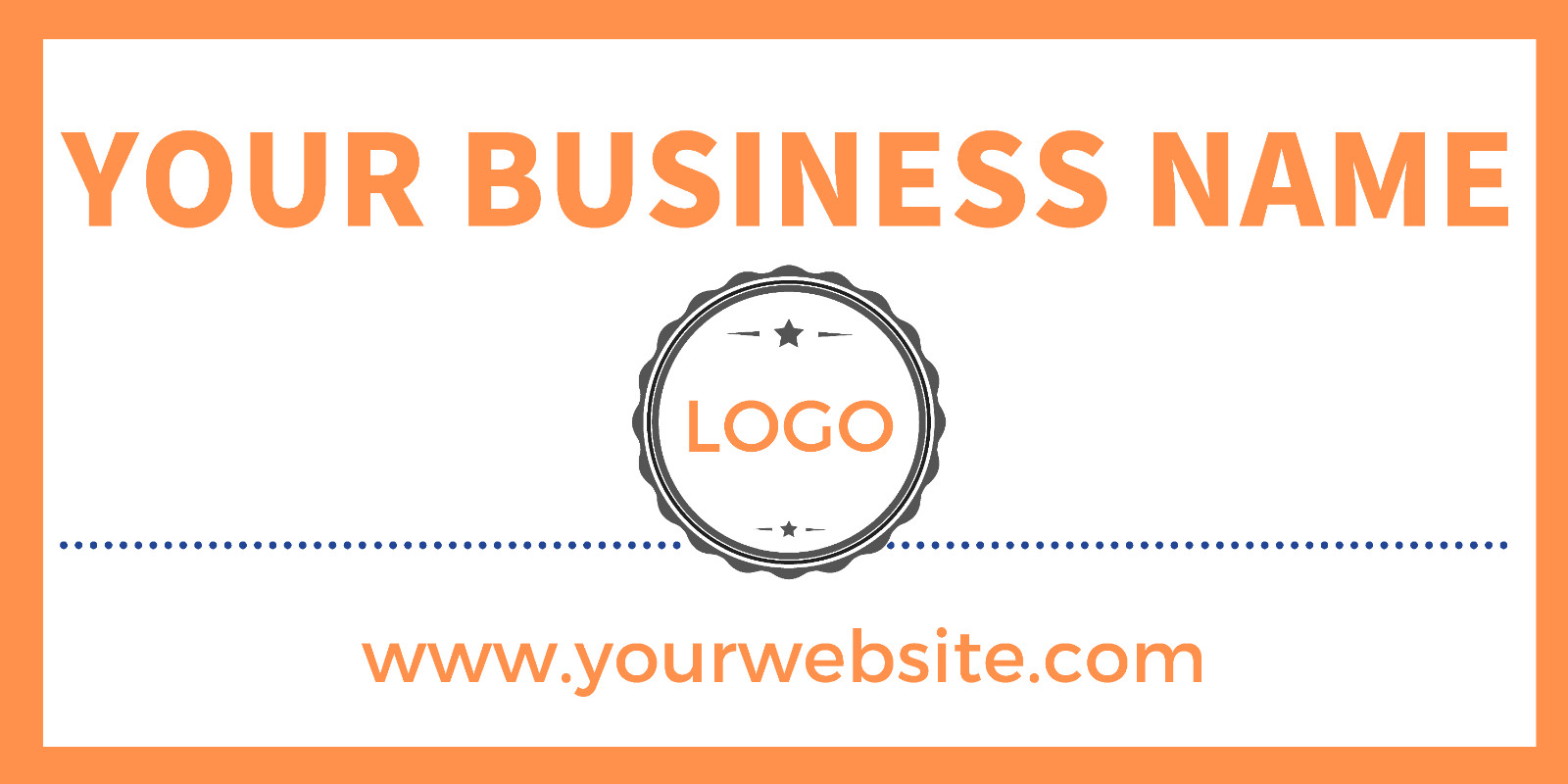 BUSINESS NAME CUSTOM Vinyl Banner Sign from 4 x 2 ft up to 8 x 4 ft w/Grommets