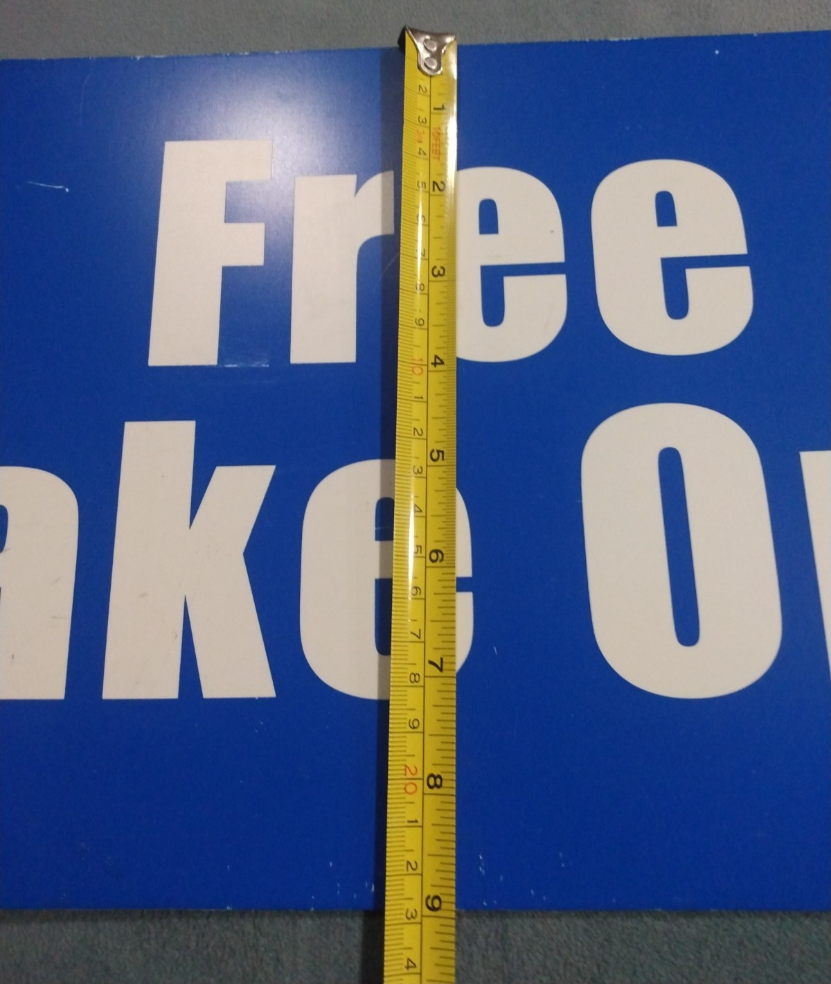 Double Sided Free Take One plastic sign 16″x9″