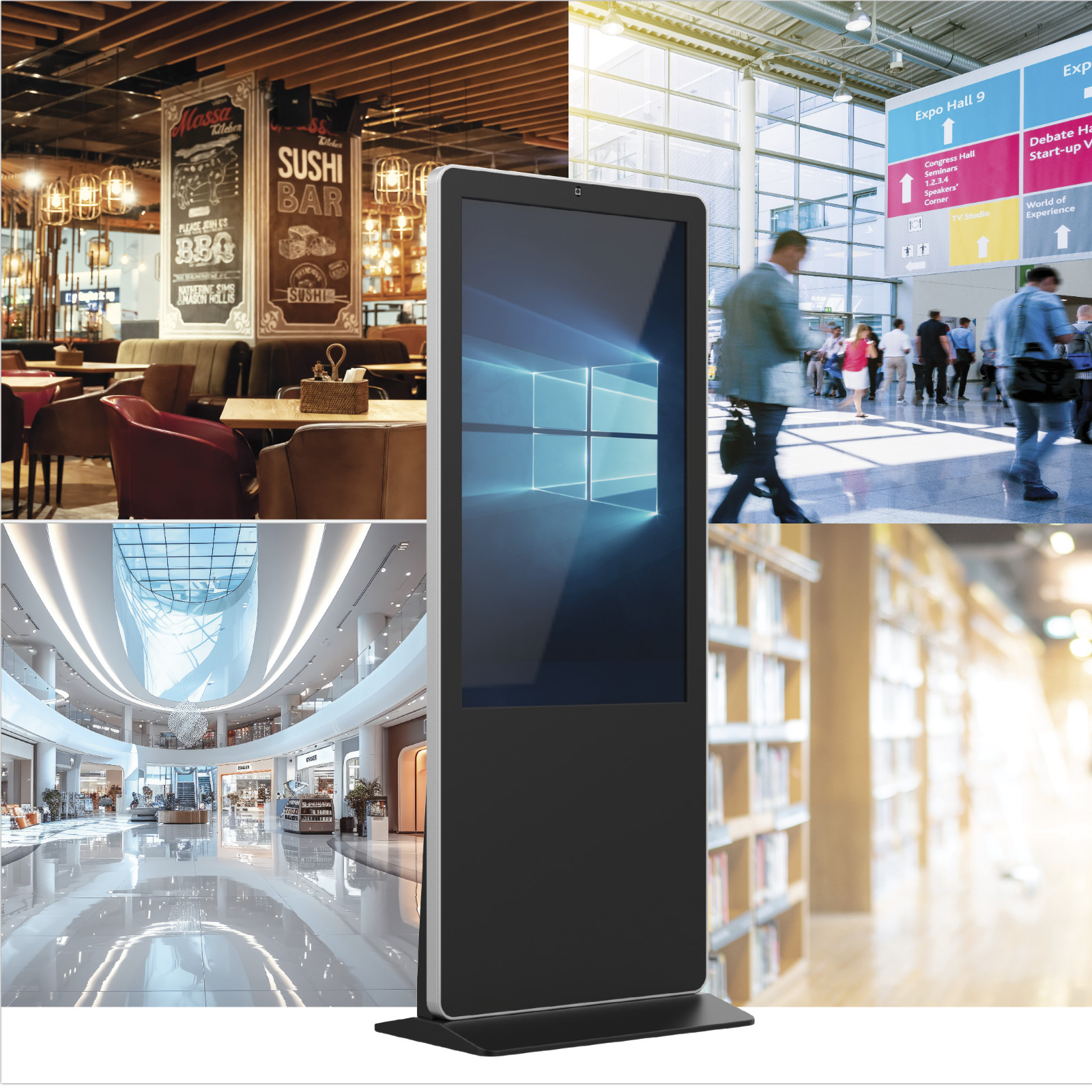 TV Liquidator 50″ Floor Standing Touch Screen Computer Kiosk – Windows 11 Pro