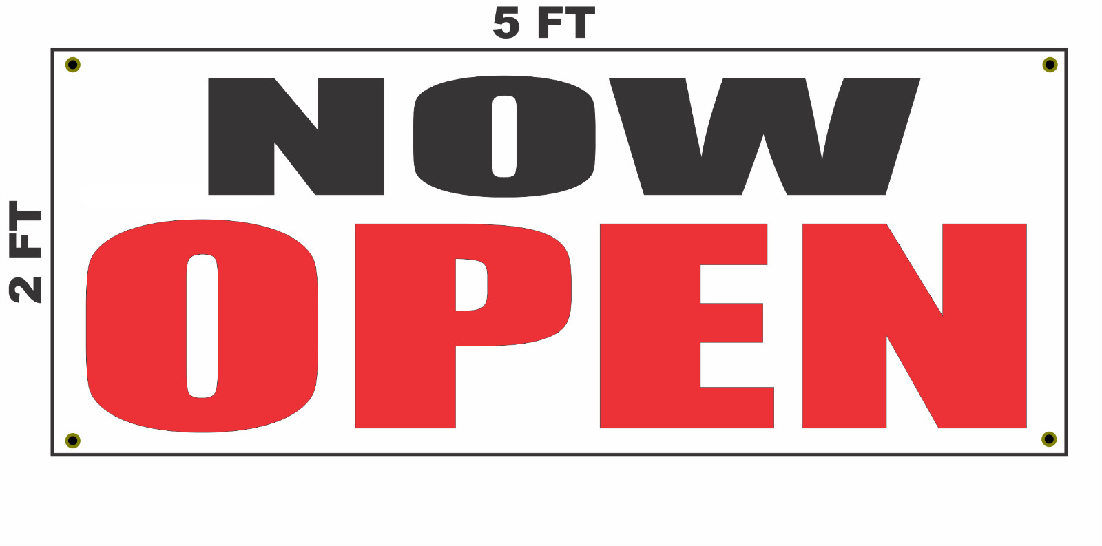 NOW OPEN All Weather Banner Sign NEW High Quality! XXL 4 New Business Store Shop