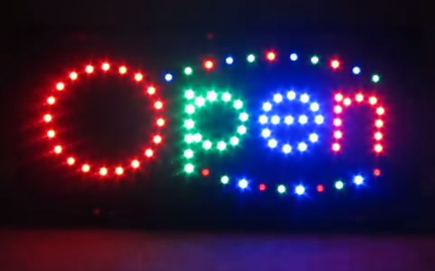 NEW LED Open Sign Bright Neon Animated Lights 19″ x 10″