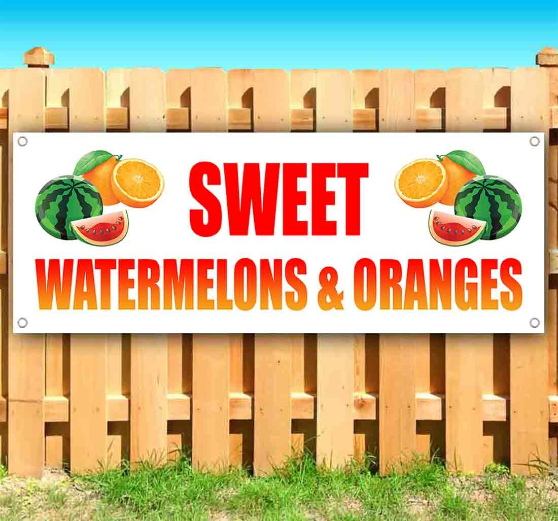 SWEET WATERMELONS AND ORANGES Vinyl Banner Flag Sign Many Sizes FRUIT TREATS