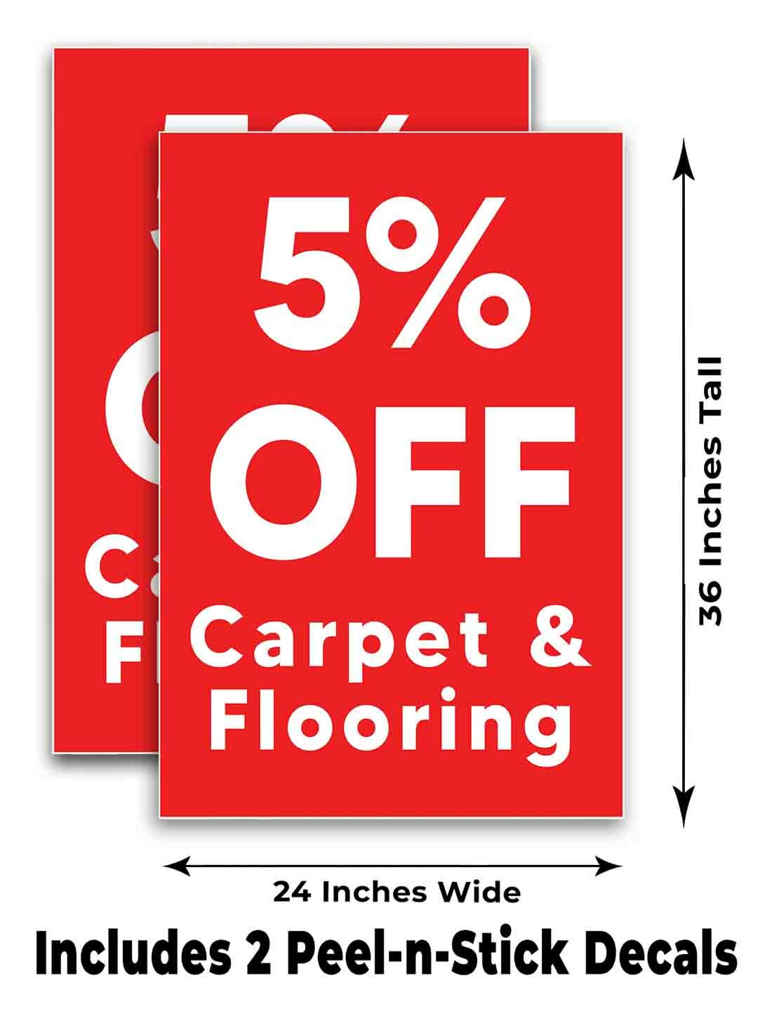 5% Off Carpet & Flooring Signicade 24×36 A Frame Sidewalk Sign Double Sided