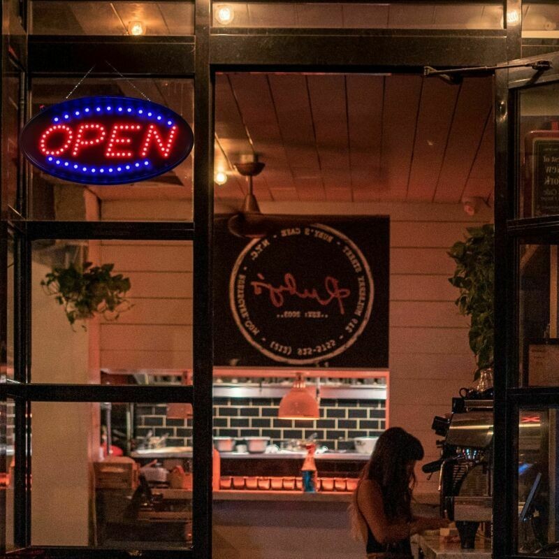 LED Open Sign 19in Neon Light Bright For Restaurant Bar Pub Store Shop Business
