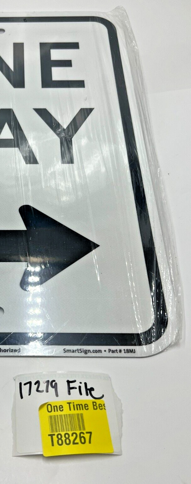 SmartSign 18MJ One Way Sign Sign Right Arrow 12″ x 18″ 3M EG Reflective Aluminum