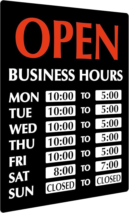 Pro-Lite *REFURB* LED Open Sign with Business Hours