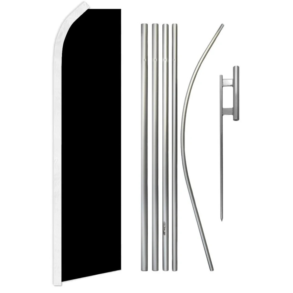 Solid Colors Variations Swooper Advertising Banner Flag Pole Kits