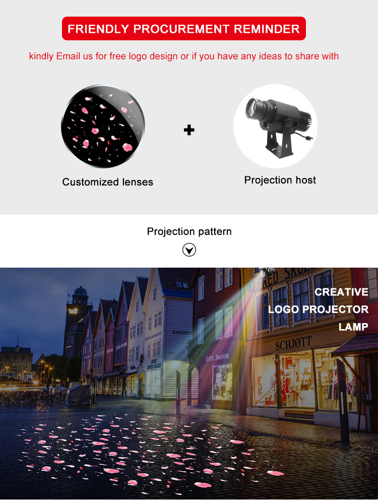 15W-600W Custom Dynamic Effect Projection Lights Waterproof LED Gobo Projector