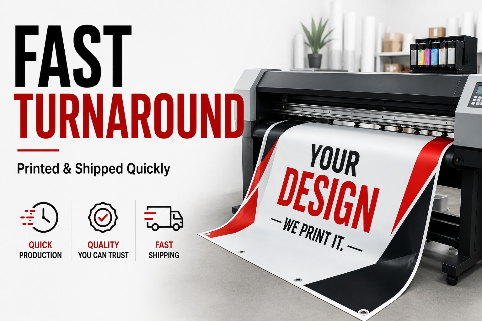 Custom Vinyl Banner 13oz Heavy Duty Waterproof UV Resistant Fast Ship