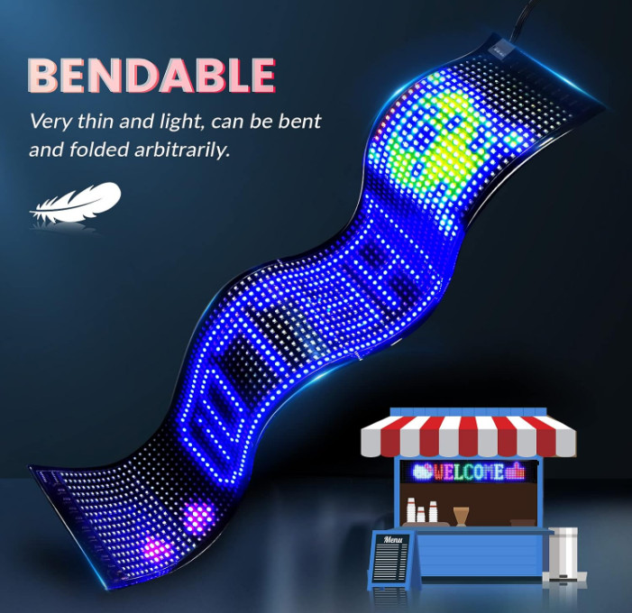 Letrero A Color LED Programable Para Mensajes Y Publicidad Negocio Tienda Cafe