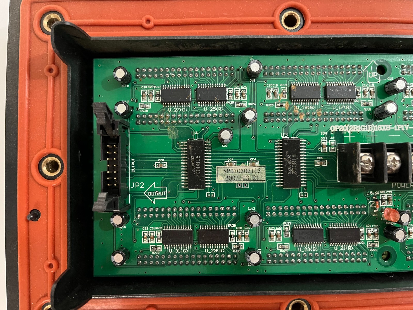 FCF led board OP20(2R1G1B)16X8-1P1V-D-2-72505 V2.0