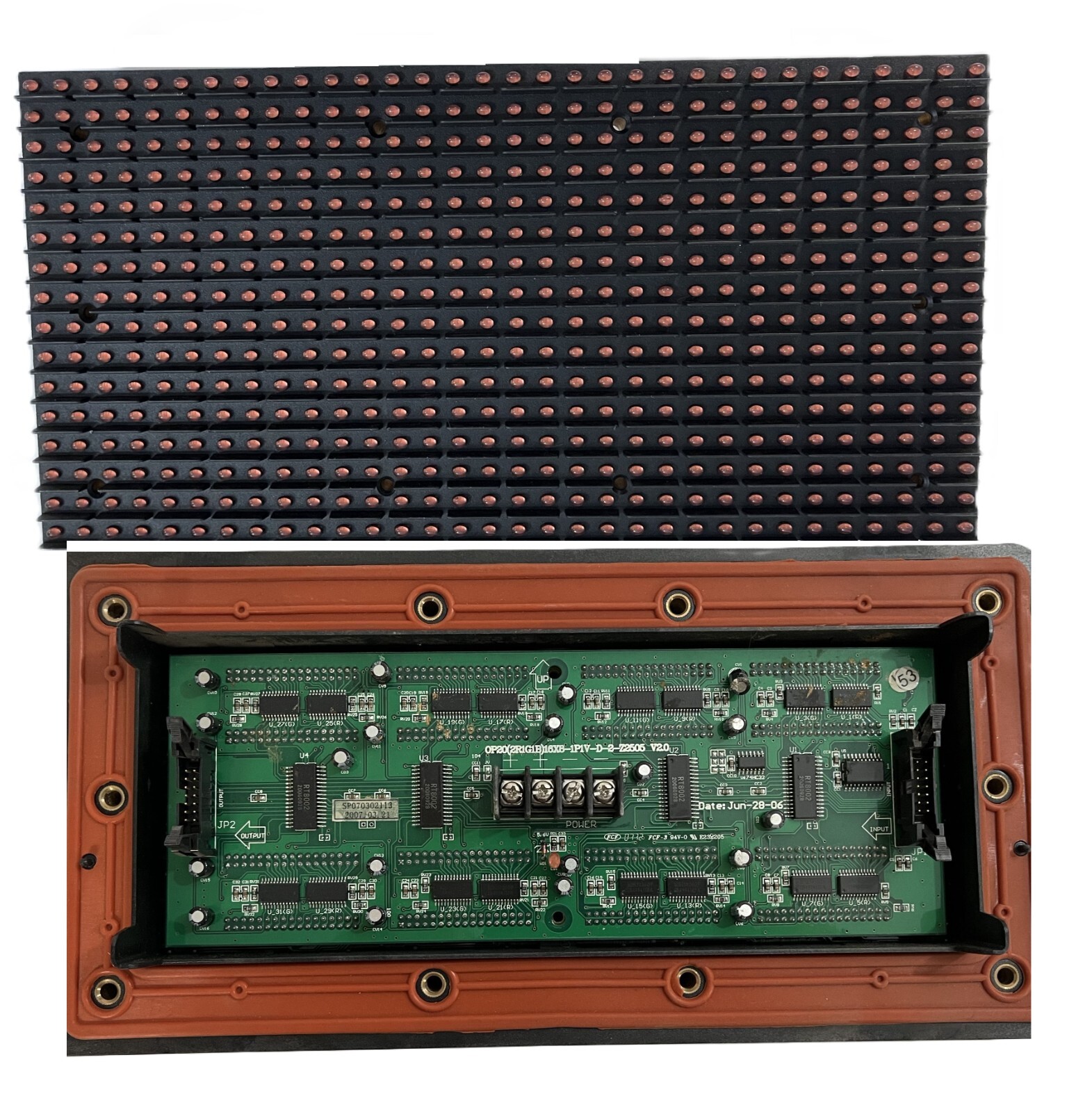 FCF led board OP20(2R1G1B)16X8-1P1V-D-2-72505 V2.0